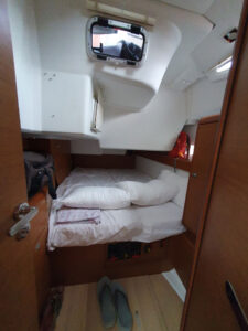 Inside view of our sailboat